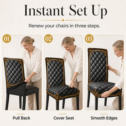 RoyalFit Pro – La housse de chaise extensible au motif baroque