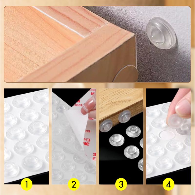 ClearBumper – Les butoirs adhésifs transparents anti-bruit