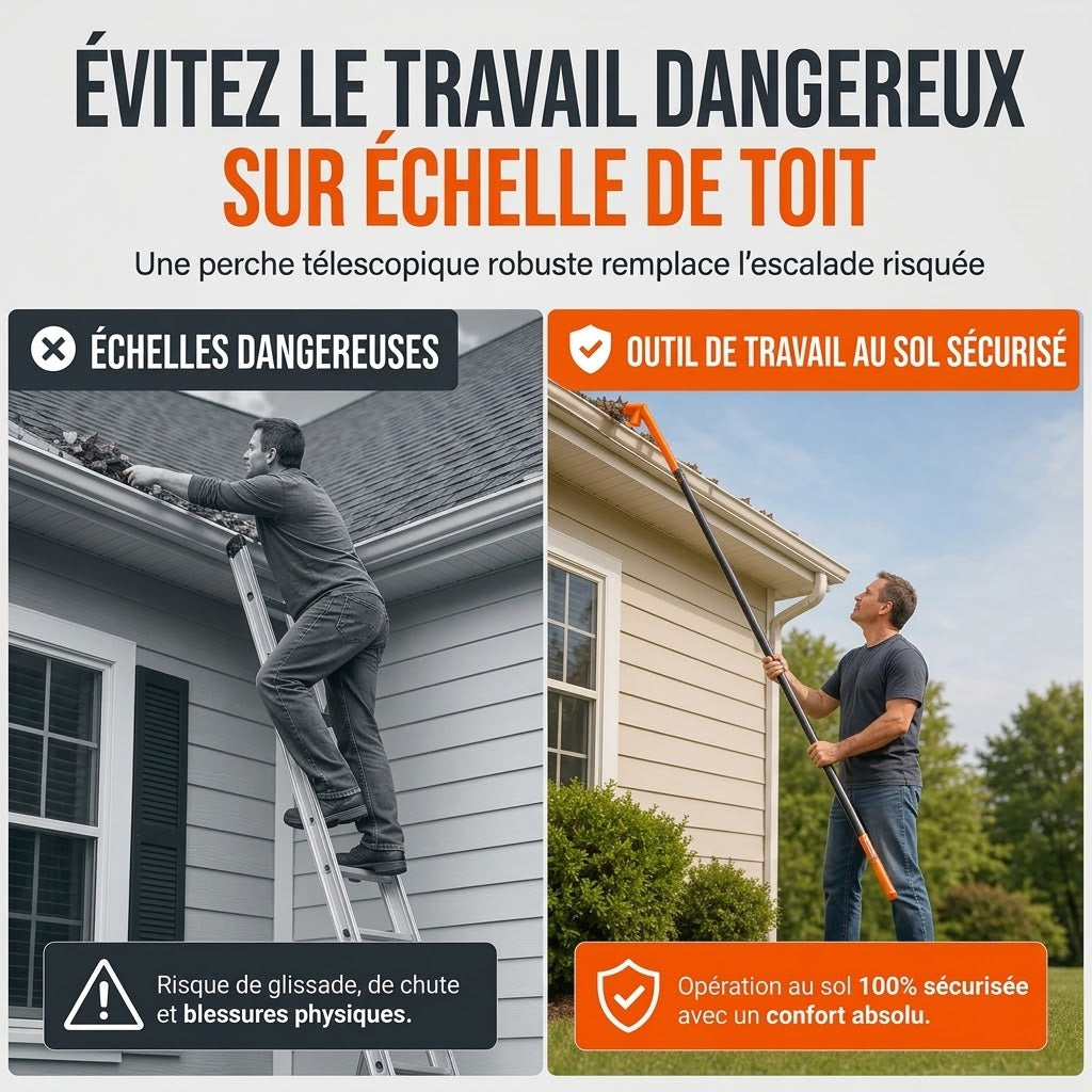TryggRens – Nettoyez vos gouttières depuis le sol