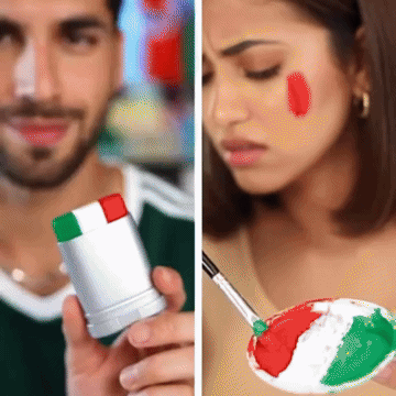 Bâton de maquillage aux couleurs nationales – Spécial fans de sport